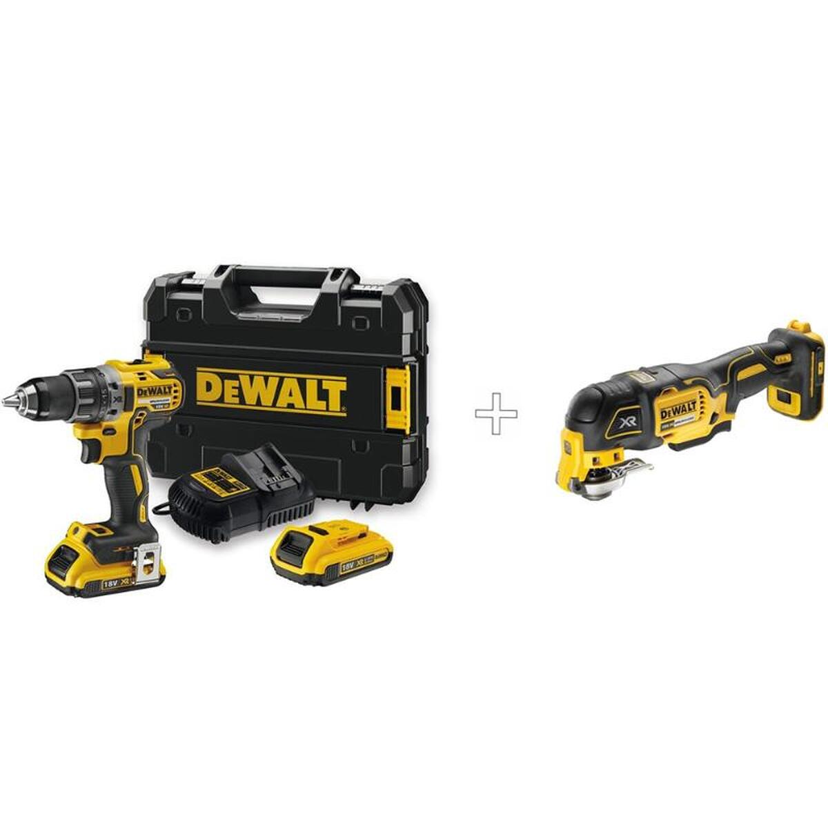 Набор аккумуляторных инструментов DeWalt DCD791D2MT (Шуруповерт DCD791D2 + МФИ DCS356N) — Фото 1